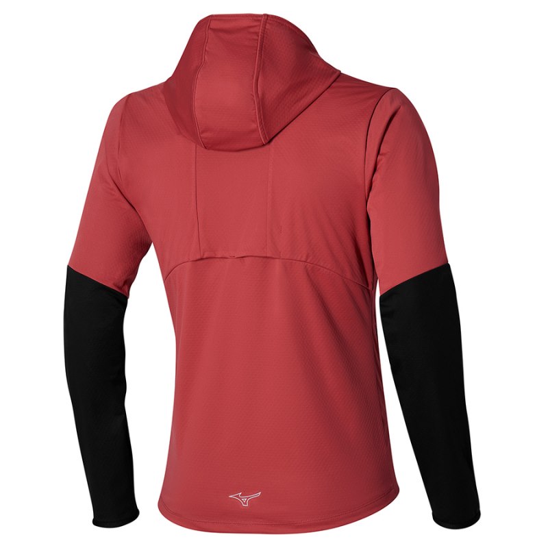 Mizuno Breath Thermo Jacket Rood Zwart | QUOG1921