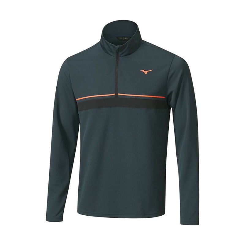 Mizuno Breath Thermo ST 1/4 Zip Donkerblauw | DDUT6201