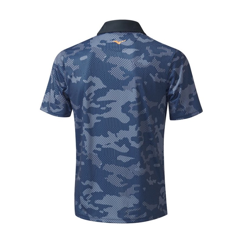 Mizuno Camo Shirt Donkerblauw | VQIW1750