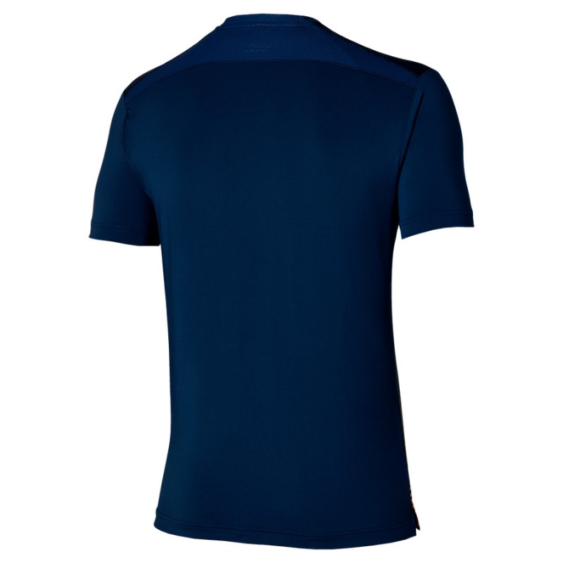 Mizuno Charge Shadow Graphic Tee Donkerblauw | KONV9653