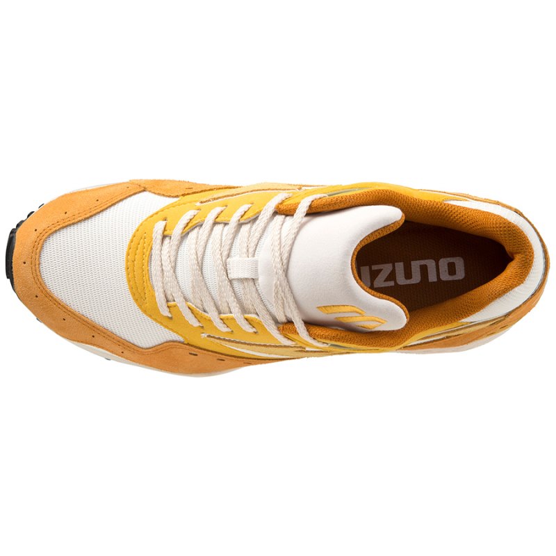 Mizuno Contender Suede Wit Geel | WUQT7226