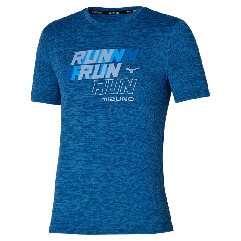 Mizuno Core Run Tee Blauw | WKUN3322