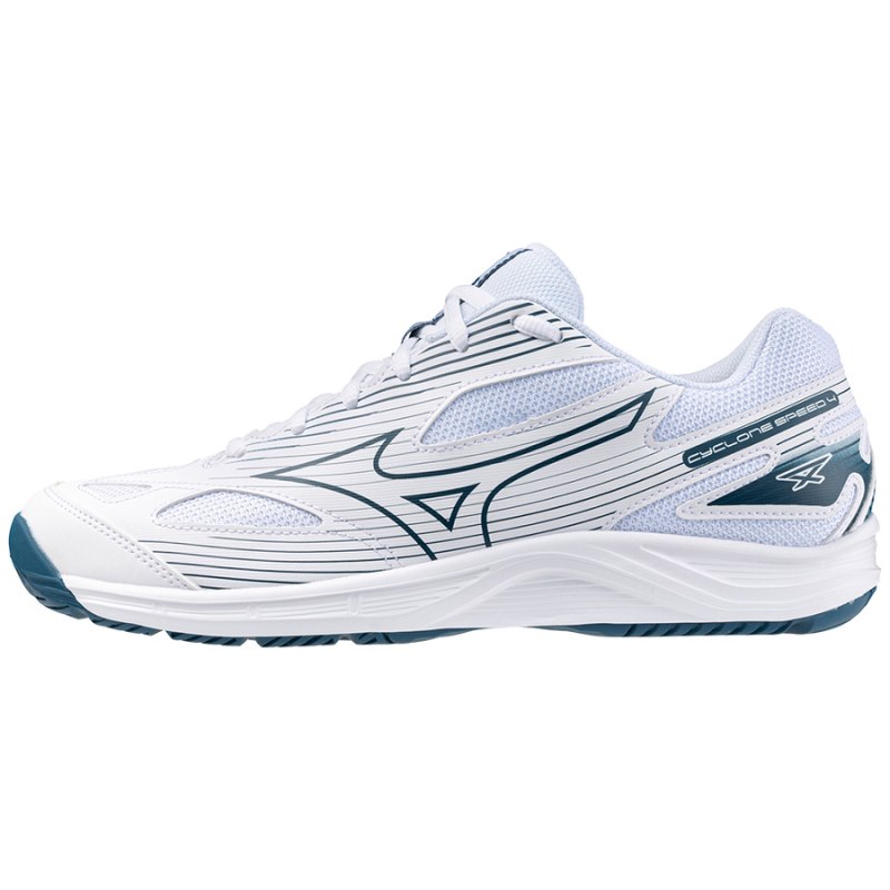 Mizuno Cyclone Speed 4 Wit Blauw Zilver | OKAF6193