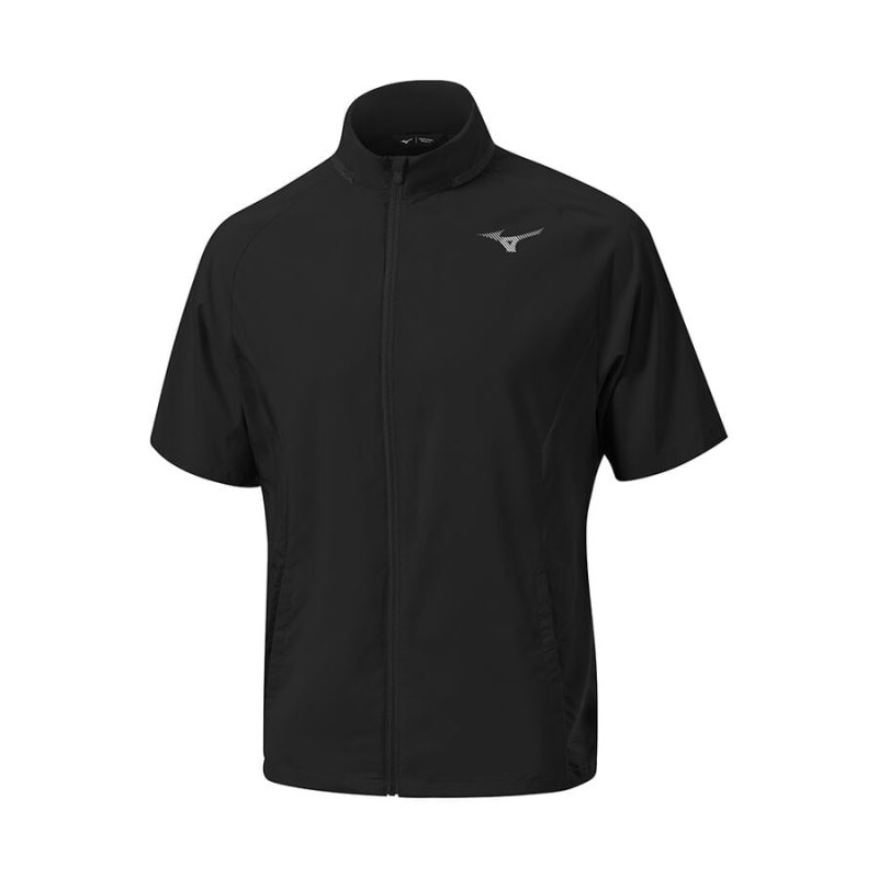 Mizuno Drizzle Hoodie T Zwart | USUT7908