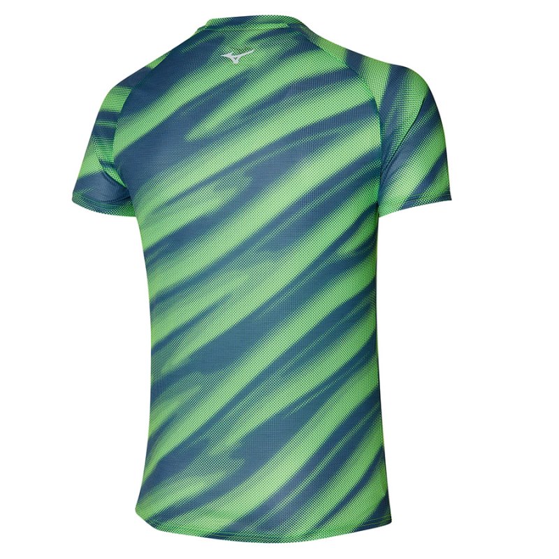 Mizuno Dryaeroflow Graphic Tee Lichtgroen | SFPS5101