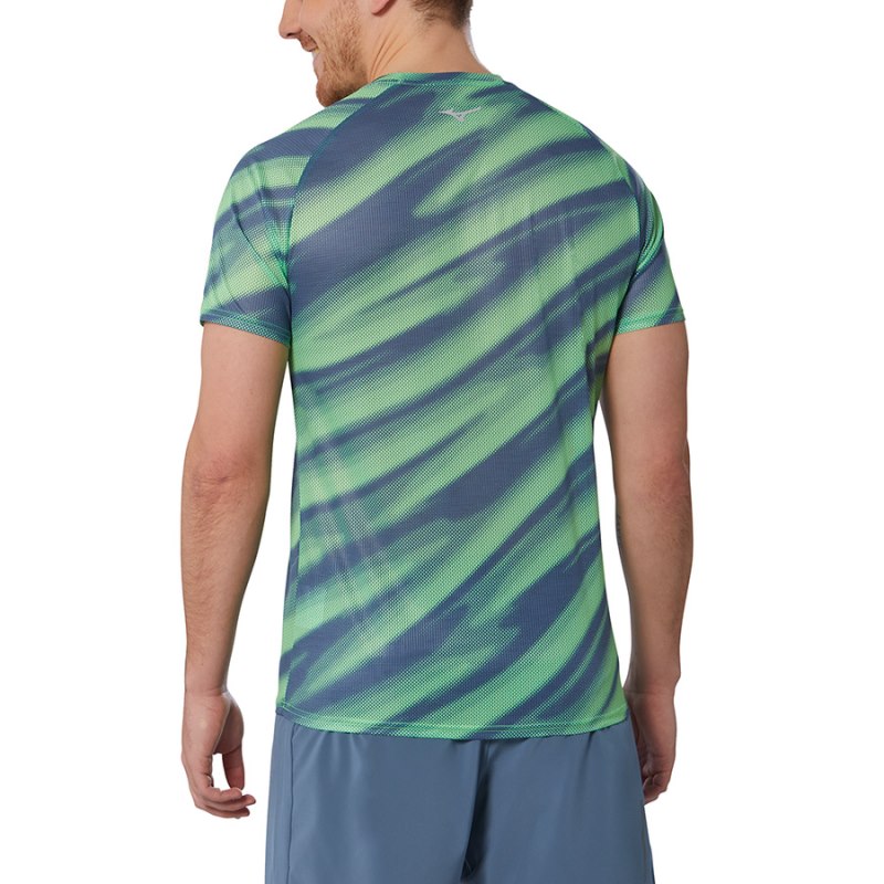 Mizuno Dryaeroflow Graphic Tee Lichtgroen | SFPS5101