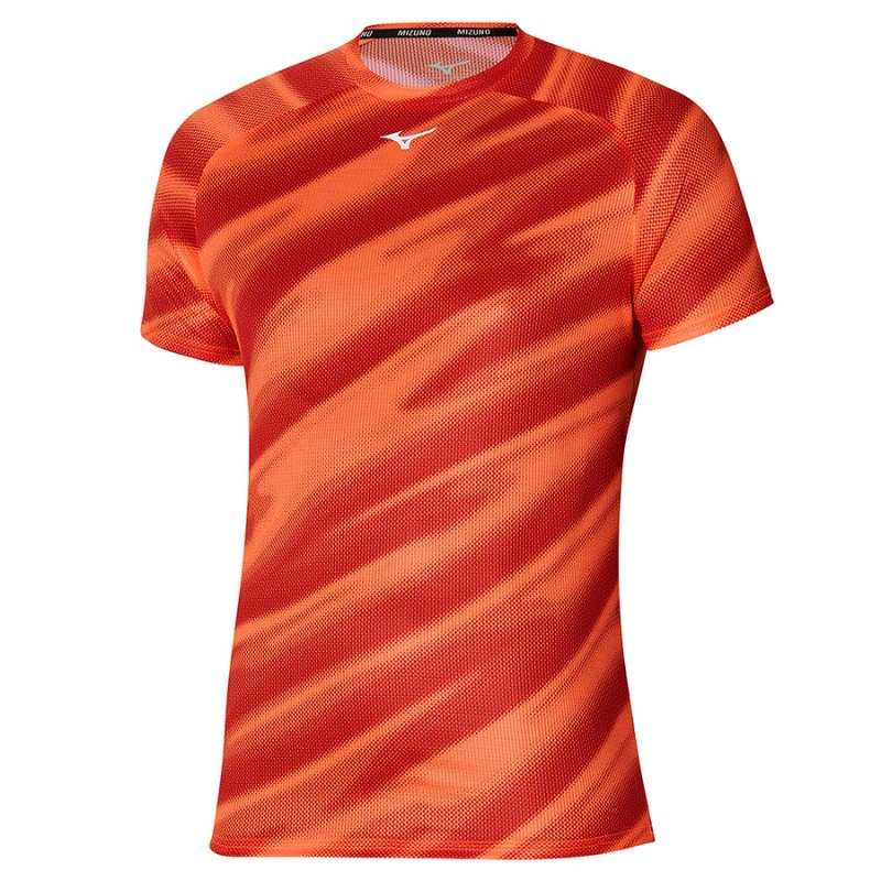 Mizuno Dryaeroflow Graphic Tee Rood | RMYN3843