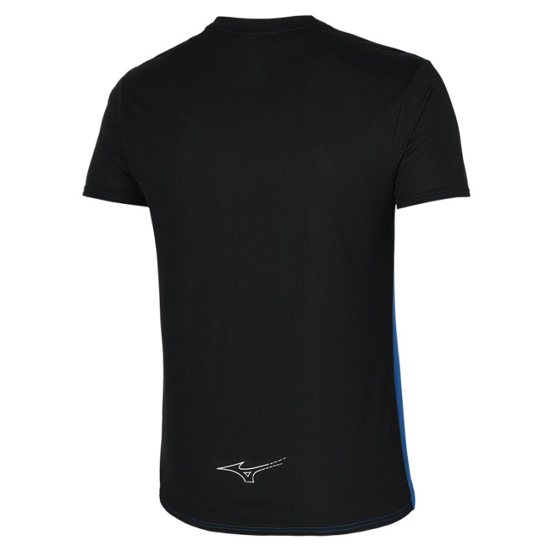 Mizuno Dryaeroflow Tee Blauw Zwart | ACBB9079