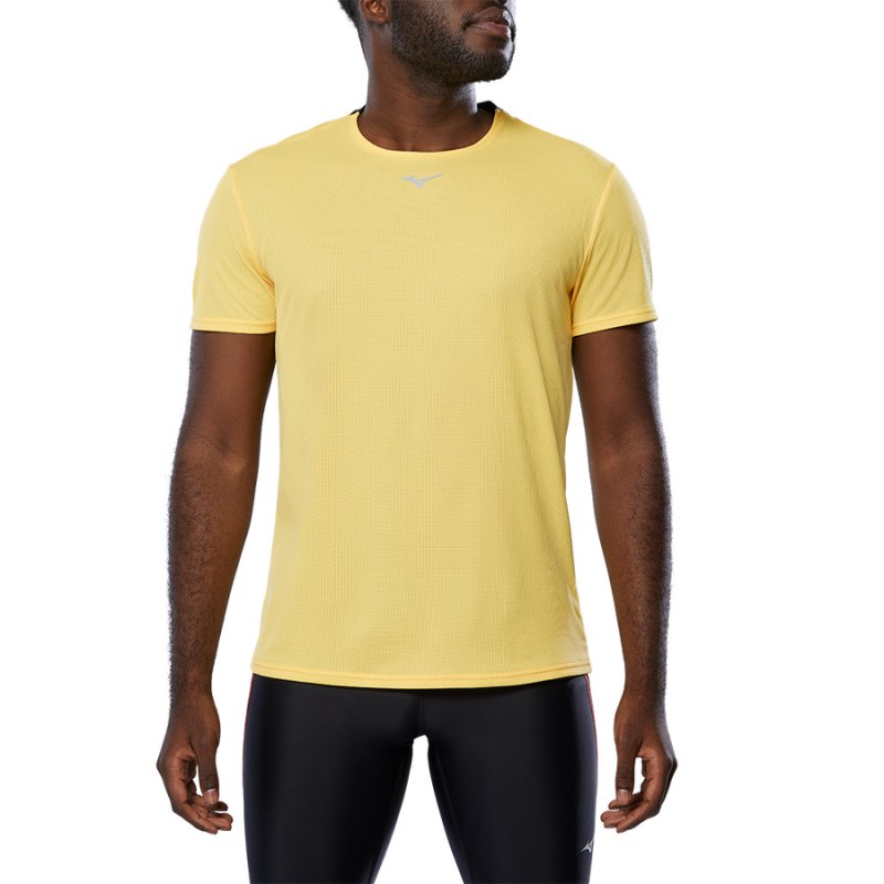 Mizuno Dryaeroflow Tee Geel | MXYN9067