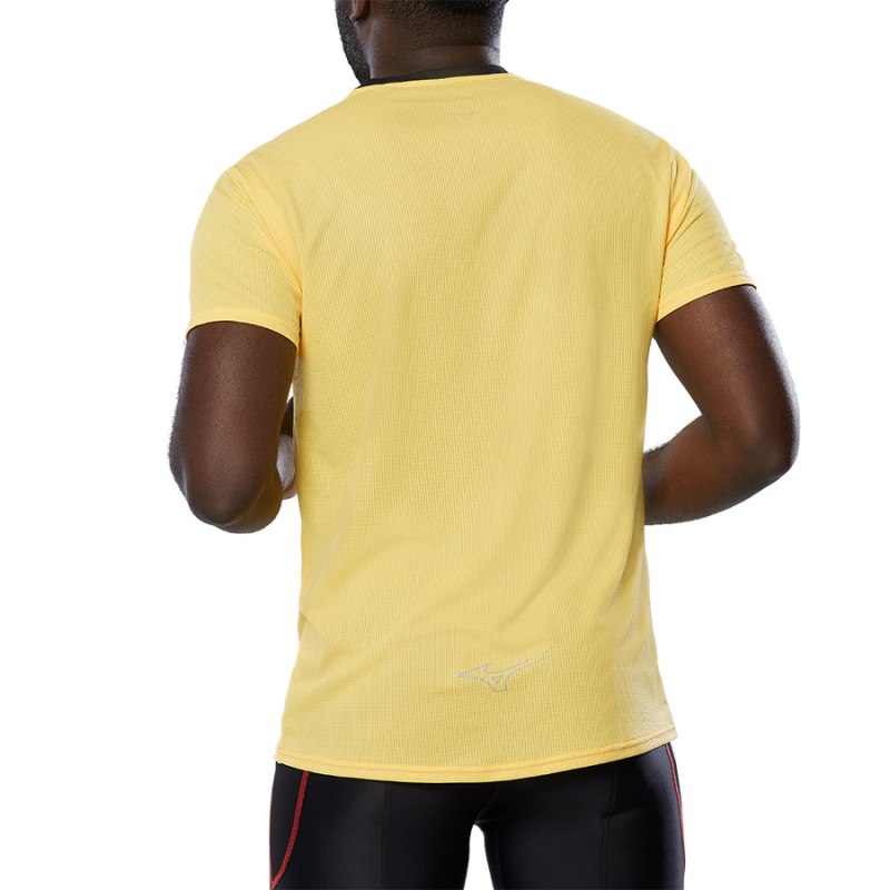 Mizuno Dryaeroflow Tee Geel | MXYN9067