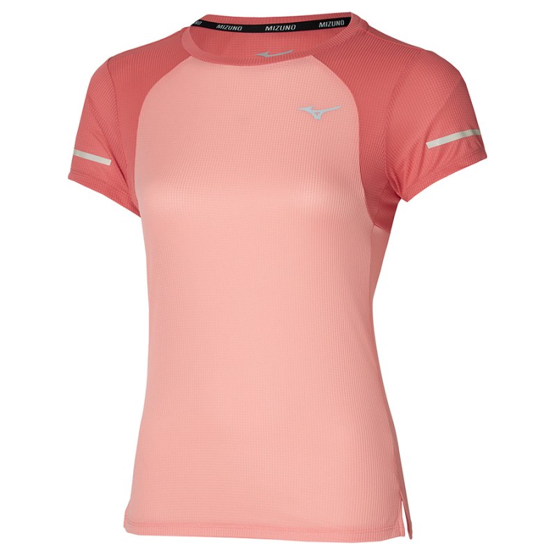 Mizuno Dryaeroflow Tee Lichtkoraal | PNUJ7095