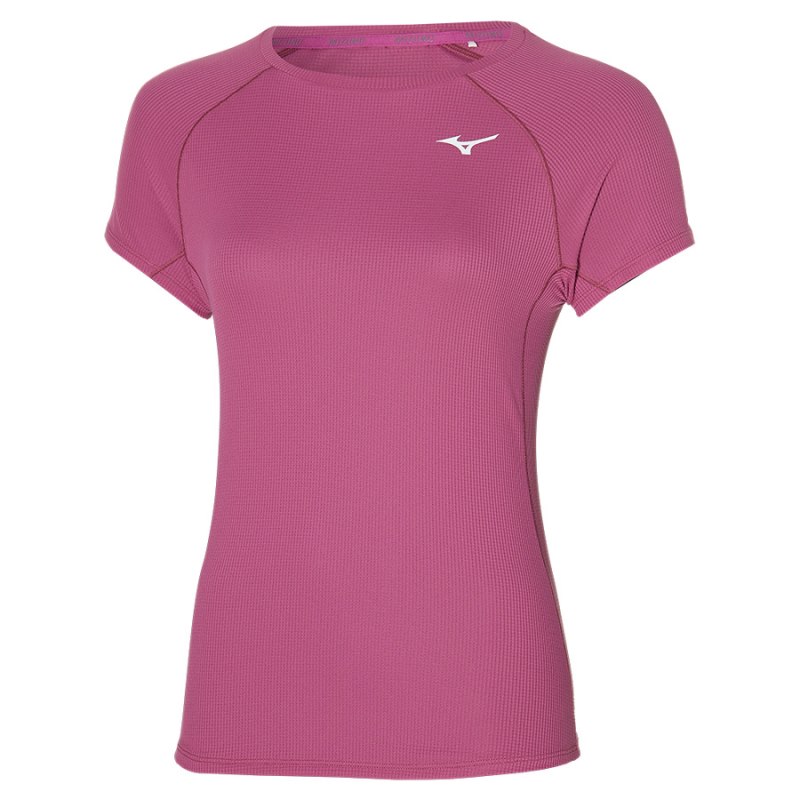 Mizuno Dryaeroflow Tee Roze | WBXB1597