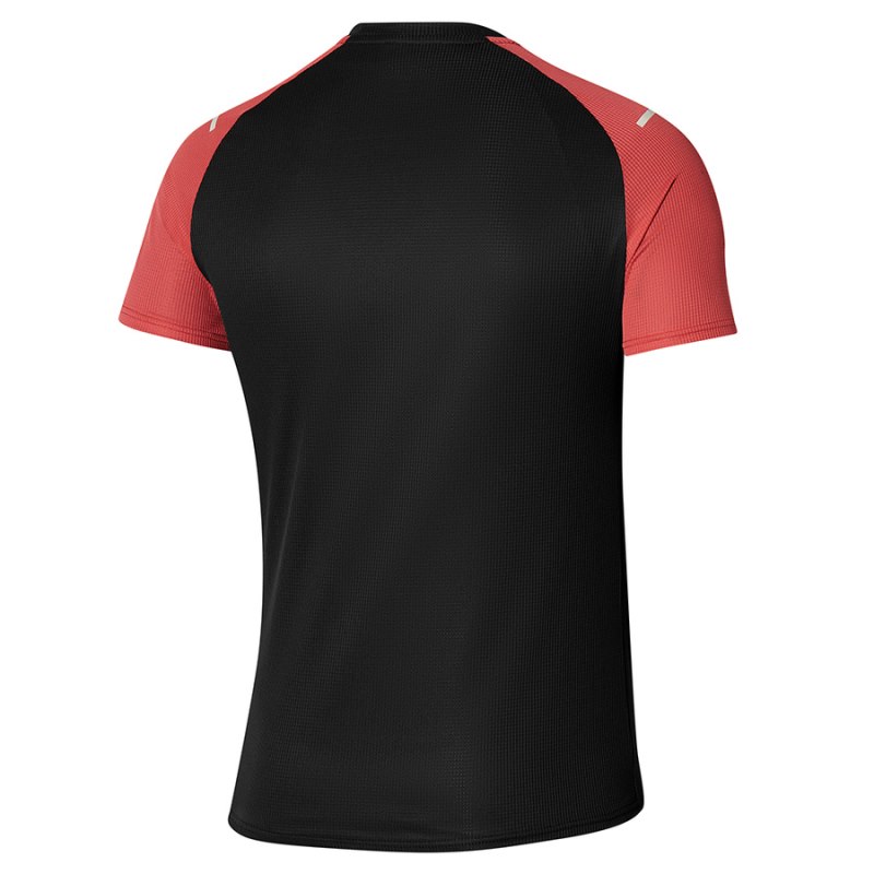 Mizuno Dryaeroflow Tee Zwart Rood | DYSR5413