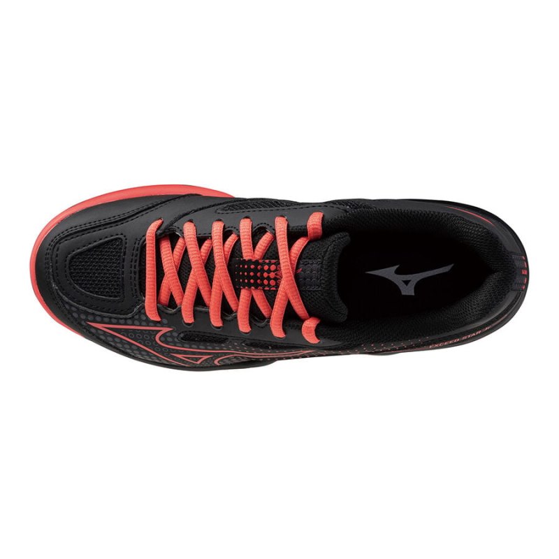 Mizuno Exceed Star JR. CC Zwart Rood | EQCJ5355