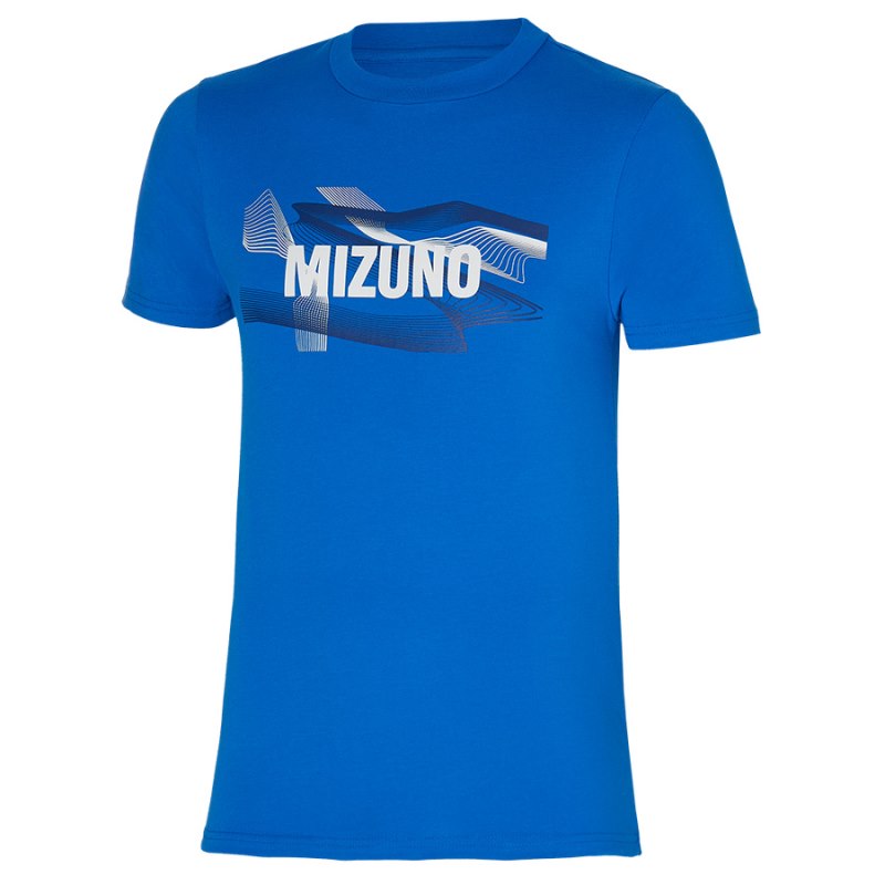 Mizuno Graphic Tee Blauw | BBMM9784