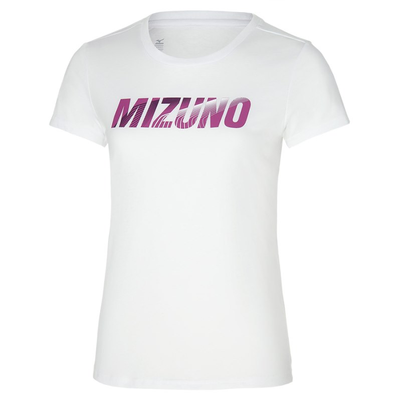 Mizuno Graphic Tee Wit | TELG6380