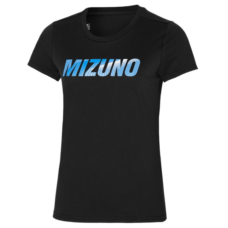 Mizuno Graphic Tee Zwart | BXAS6890