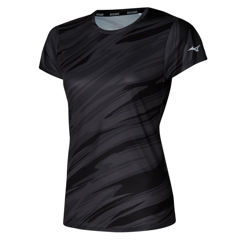 Mizuno Impulse Core Graphic Tee  Zwart | VZQT3685