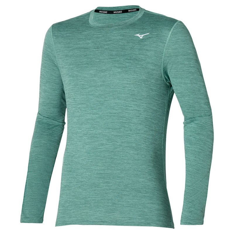 Mizuno Impulse Core Longsleeve Groen Blauw | JVOB8058