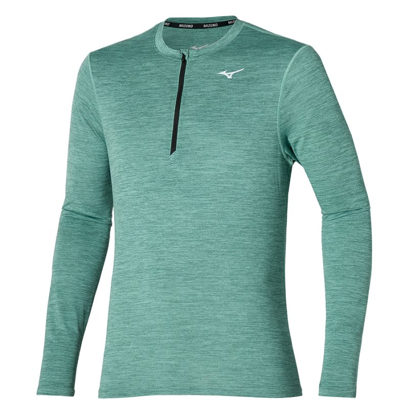 Mizuno Impulse Core Longsleeve Groen Blauw | FYKS5339