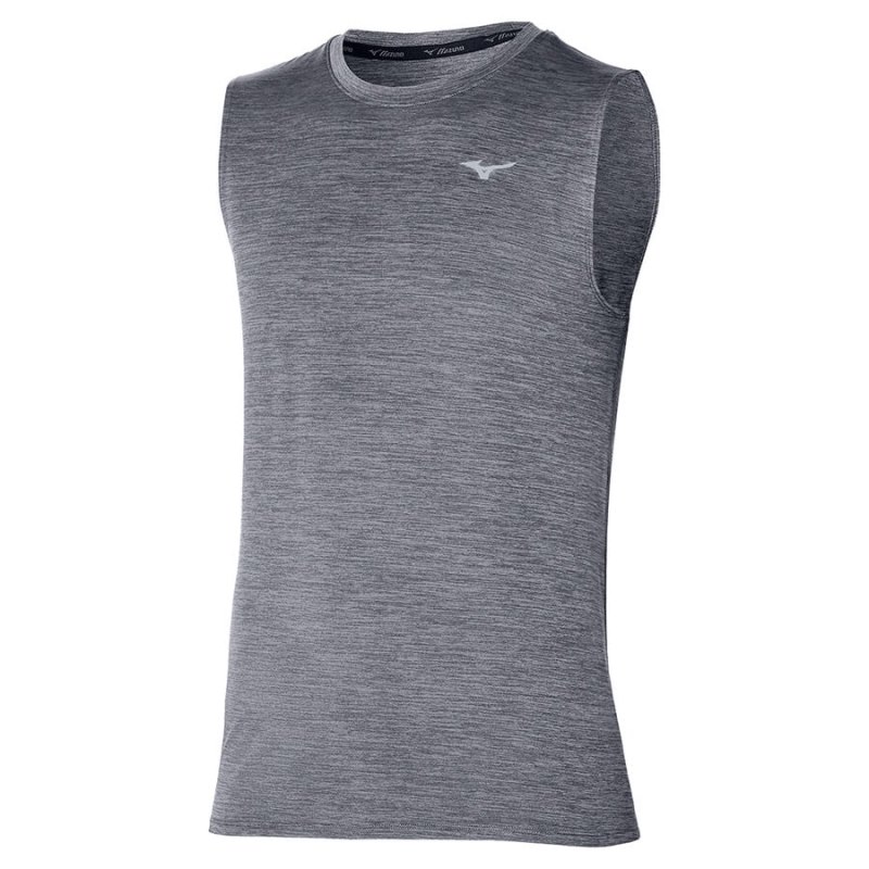 Mizuno Impulse Core Sleeveless Donkergrijs | UIUQ3212