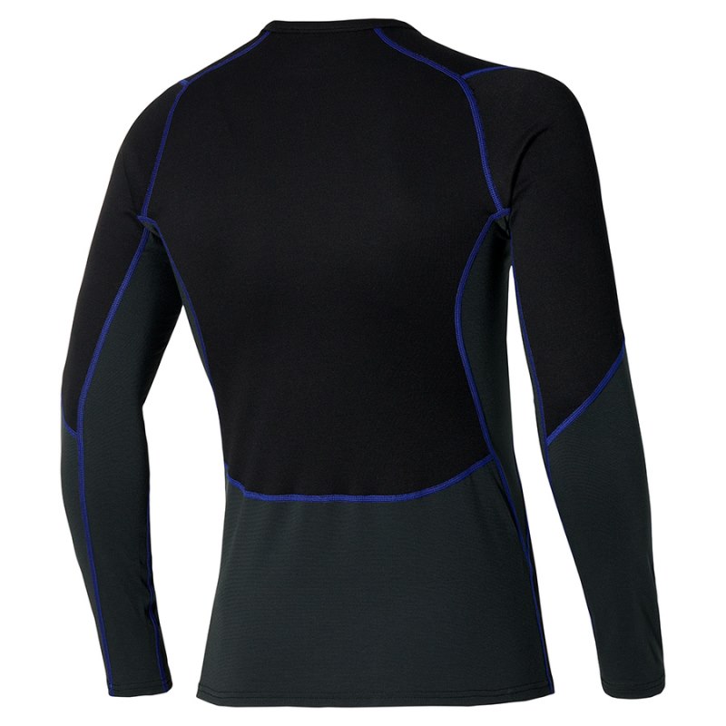 Mizuno Merino Wool Crew Zwart Blauw | JQFG4628