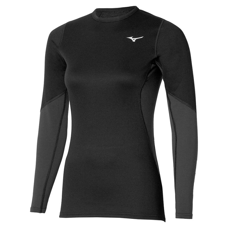 Mizuno Merino Wool Crew Zwart | ZFUH4105