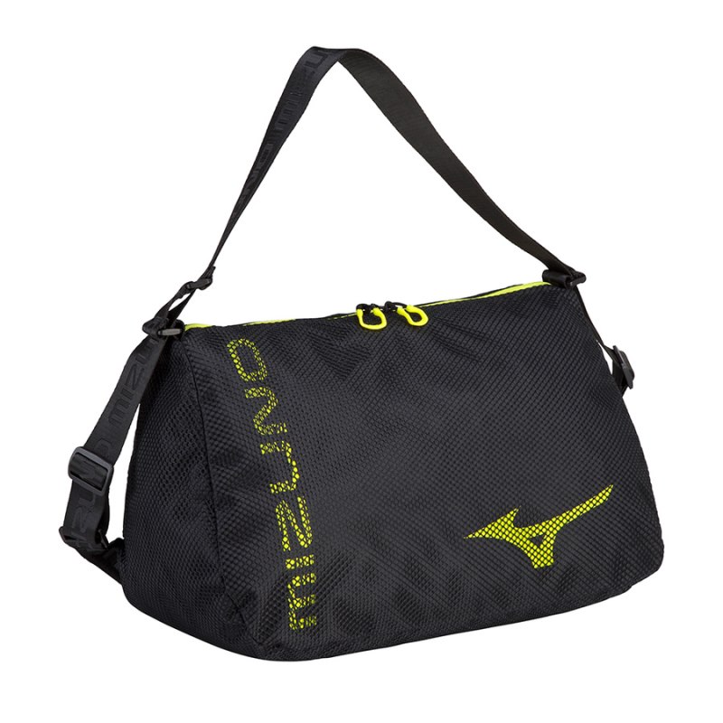 Mizuno Mesh Holdall 30 Zwart Geel | FEDI2389