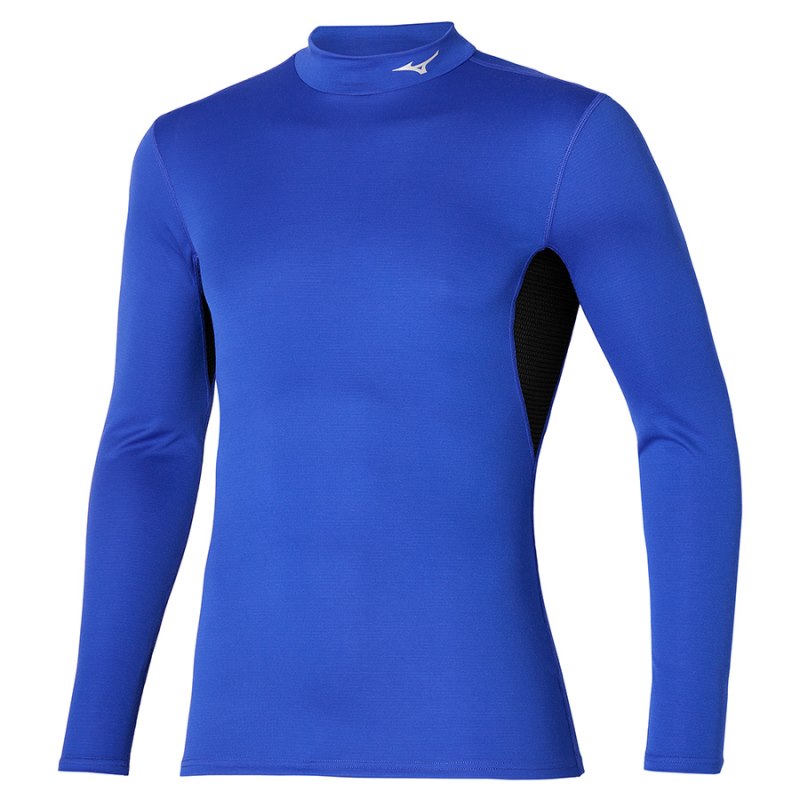 Mizuno Midweight High Neck Blauw | PEQC7800