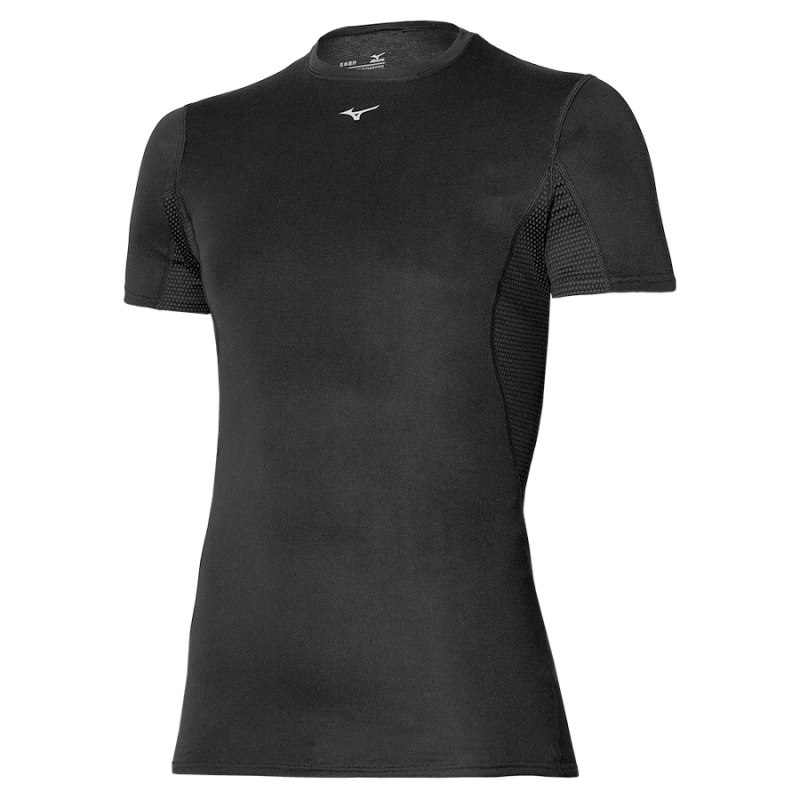 Mizuno Midweight Light Tee Zwart | NHBV4790