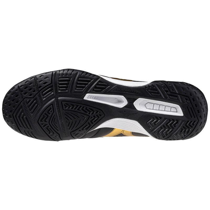 Mizuno Morelia Sala Classic IN Zwart Goud Donkergrijs | NGCV5838