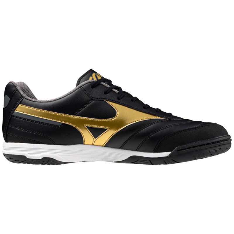 Mizuno Morelia Sala Classic IN Zwart Goud Donkergrijs | NGCV5838