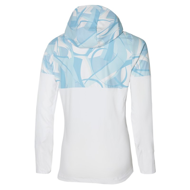 Mizuno Paris Athlete Hooded Wit Blauw | UAZL7298