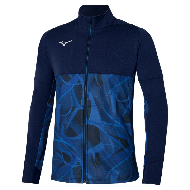 Mizuno Paris Athlete Hybrid Warm Up Donkerblauw Blauw | MMLE7042