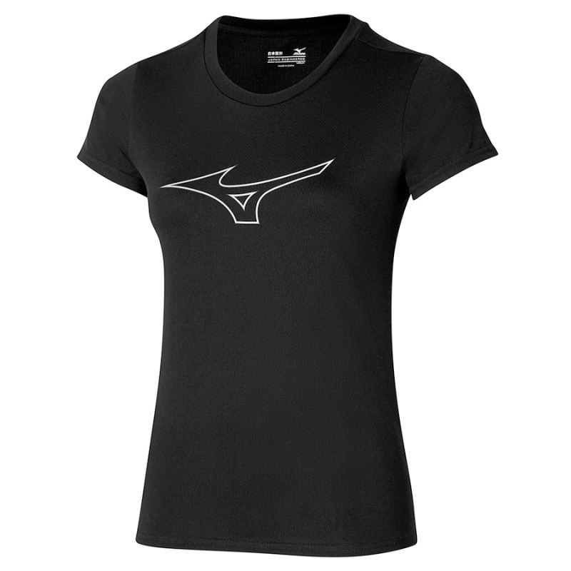 Mizuno RB Logo Tee Zwart | OLBT7063