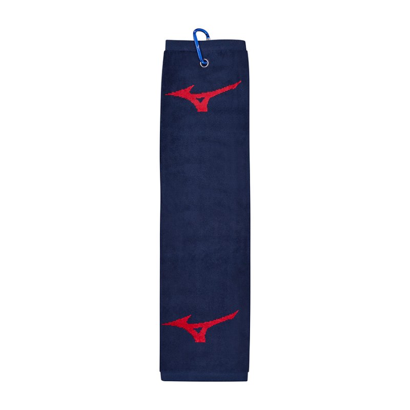 Mizuno RB TRI Fold Towel Donkerblauw Rood | IDXL1180