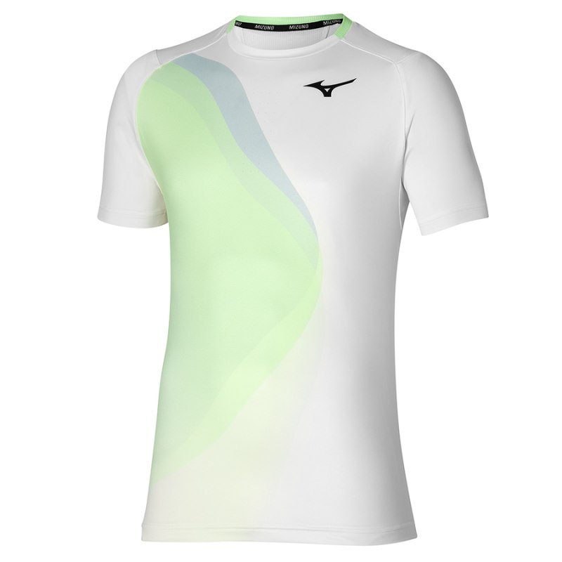 Mizuno Release Shadow Graphic Tee Wit | DDRL6607