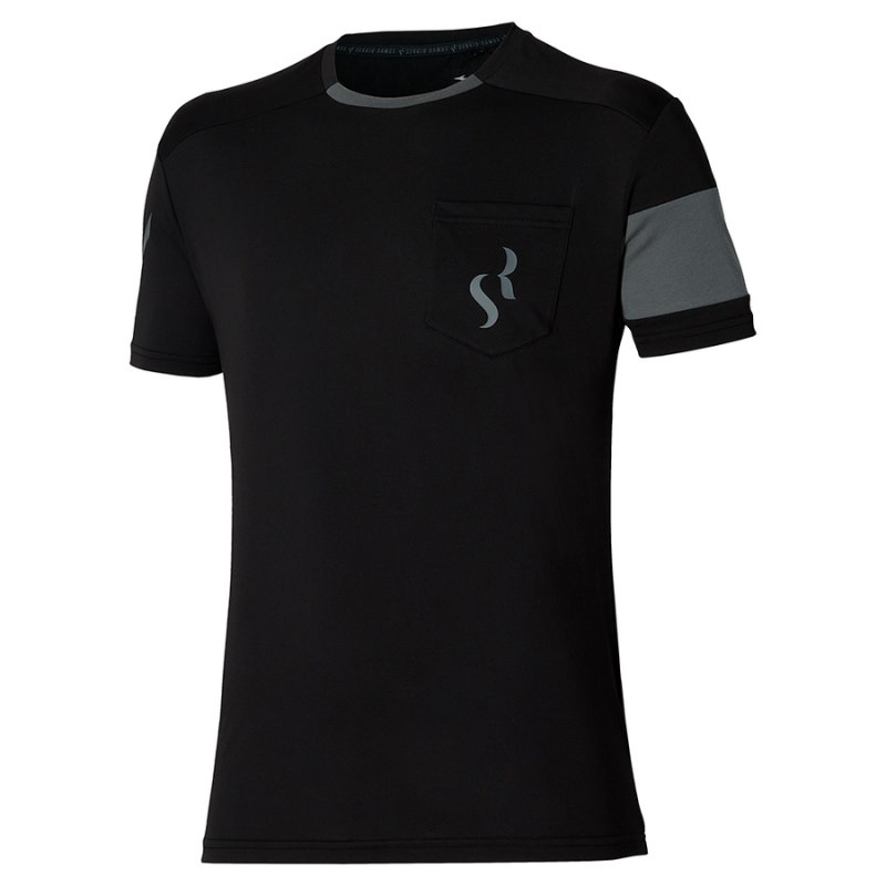 Mizuno Sergio Ramos Casual Tee Zwart | JPTY8668