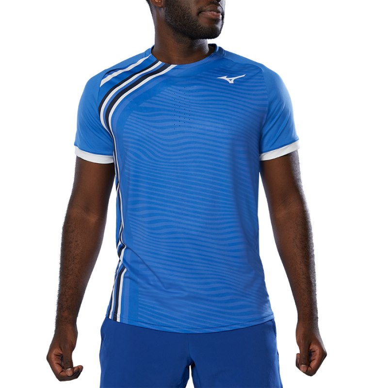 Mizuno Shadow Graphic Tee Blauw | EXGO3802