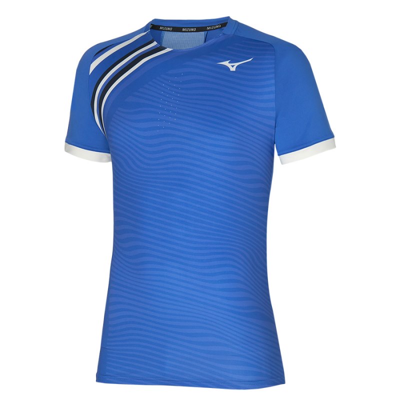 Mizuno Shadow Graphic Tee Blauw | EXGO3802