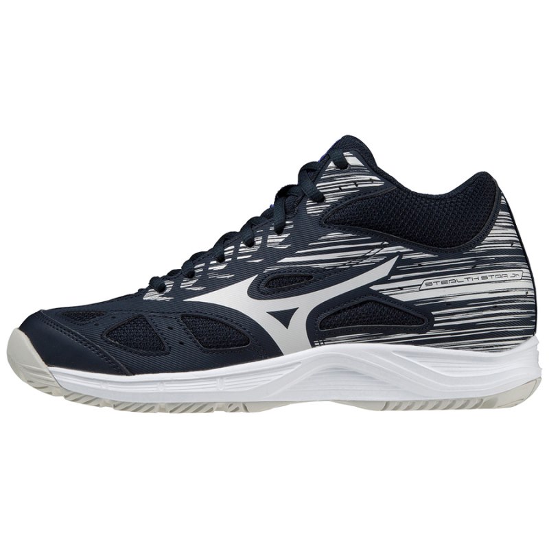 Mizuno Stealth Star Mid JR Donkerblauw Wit | XVPP8127