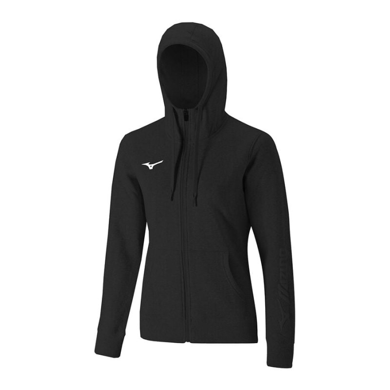 Mizuno Sweat FZ Zwart | UGQJ8547