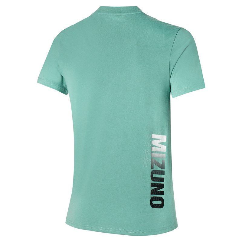 Mizuno Tee Groen Blauw | QQTL3180