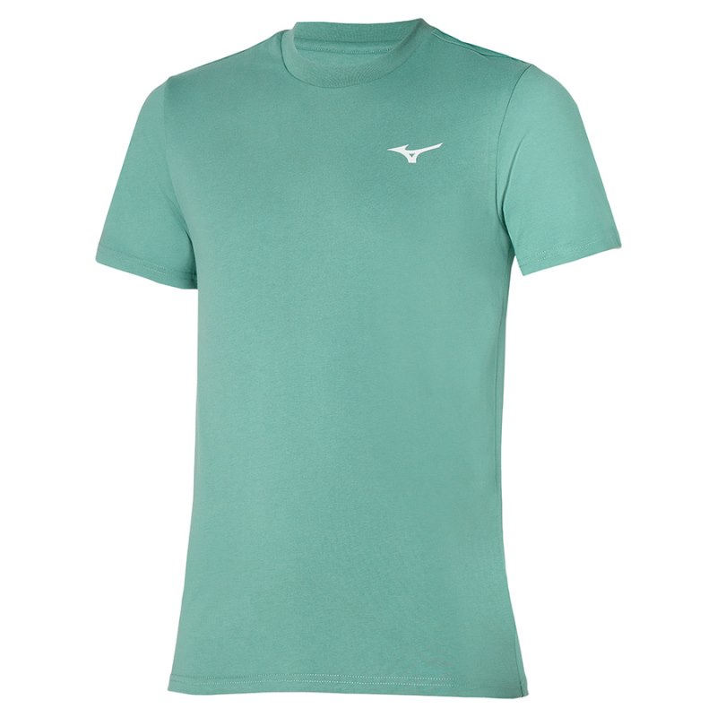 Mizuno Tee Groen Blauw | QQTL3180