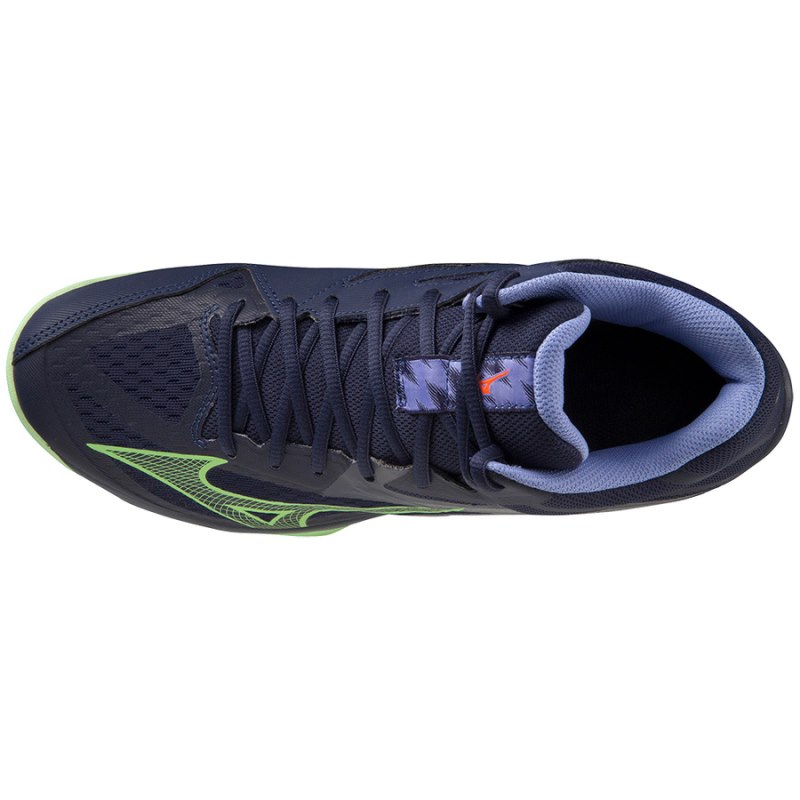 Mizuno Thunder Blade Z Mid Donkerblauw Groen Paars | WESH5088