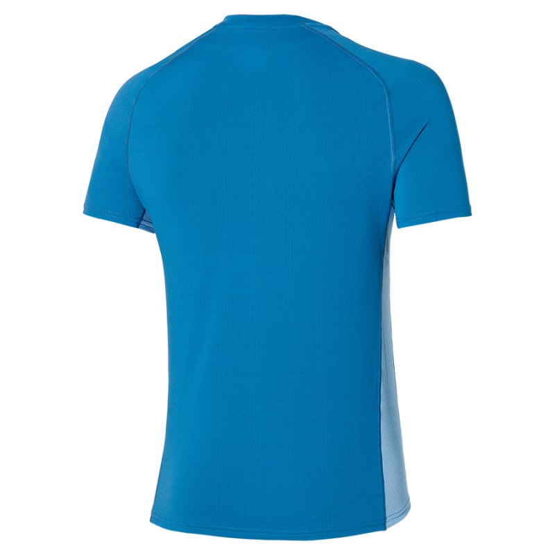 Mizuno Trail Dryaeroflow HZ Tee Blauw | LDJX4032