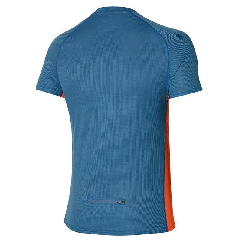 Mizuno Trail Dryaeroflow HZ Tee Blauw | ZWFM8707