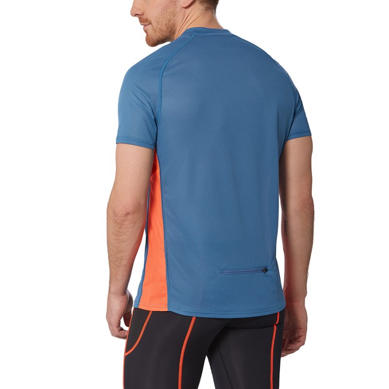 Mizuno Trail Dryaeroflow HZ Tee Blauw | ZWFM8707