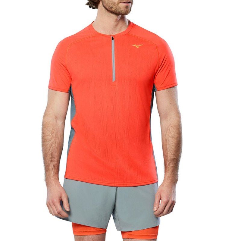 Mizuno Trail Dryaeroflow HZ Tee Oranje | MRWH5327