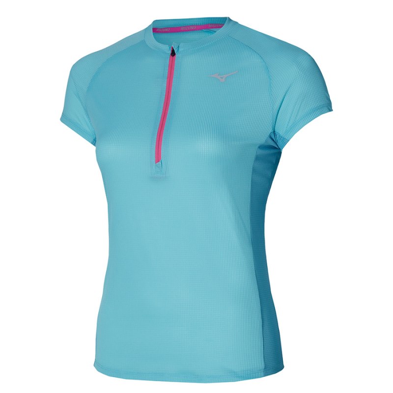 Mizuno Trail Dryaeroflow HZ Tee Turquoise | BLHE2195